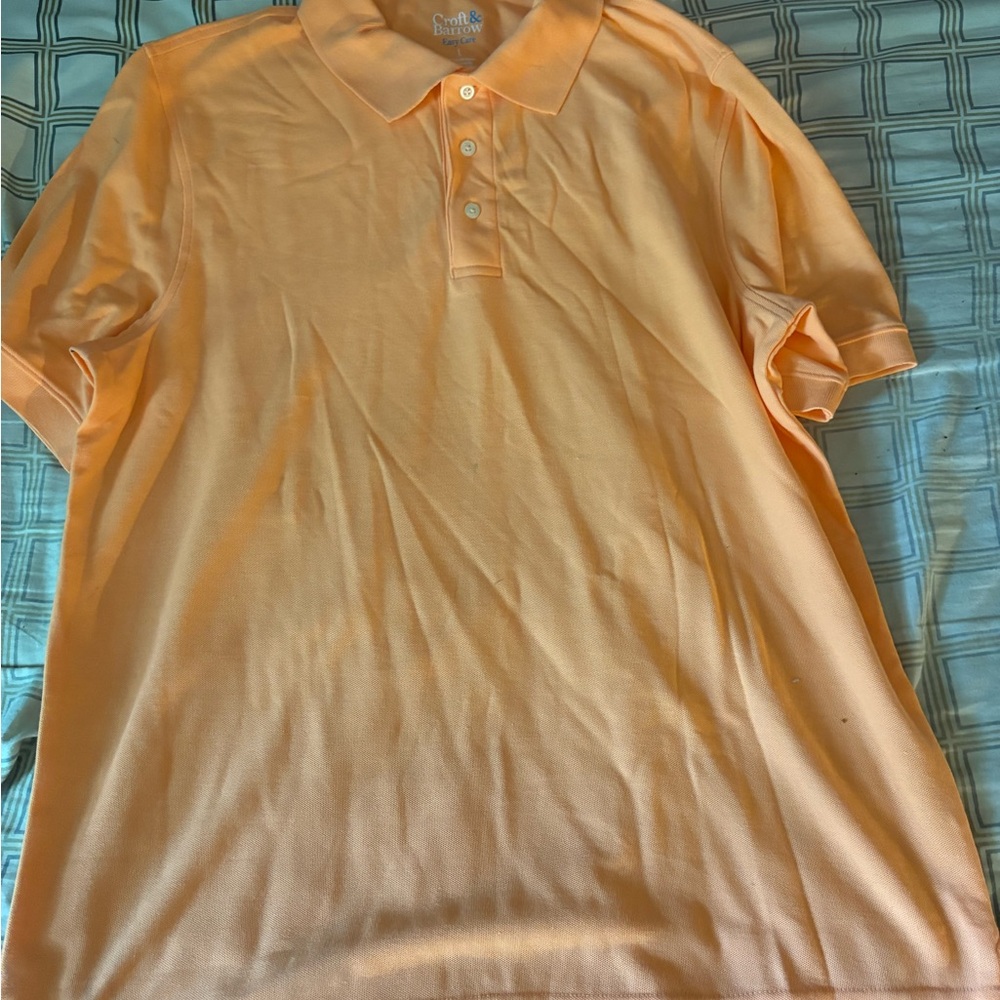 Croft & Barrow Orange Polo Shirt Short Sleeve